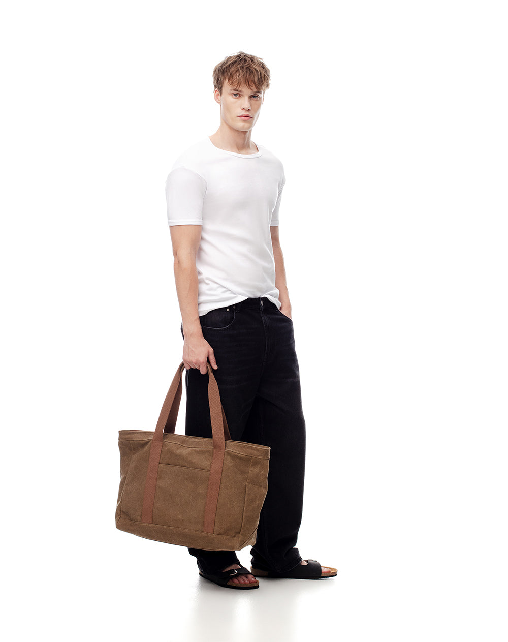 Camisetas slim algodón x3unds blanca hombre