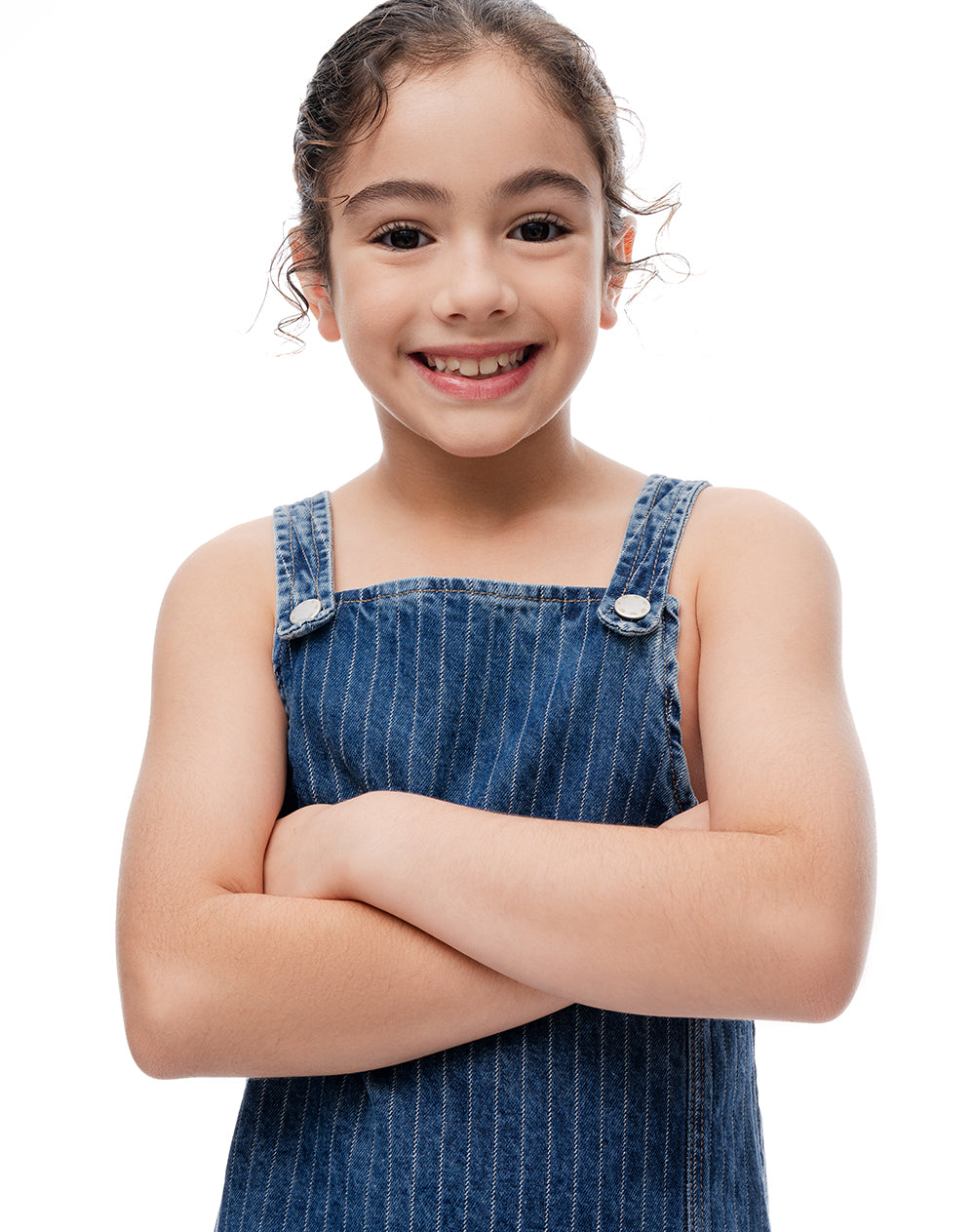 Vestido corto índigo medio niña