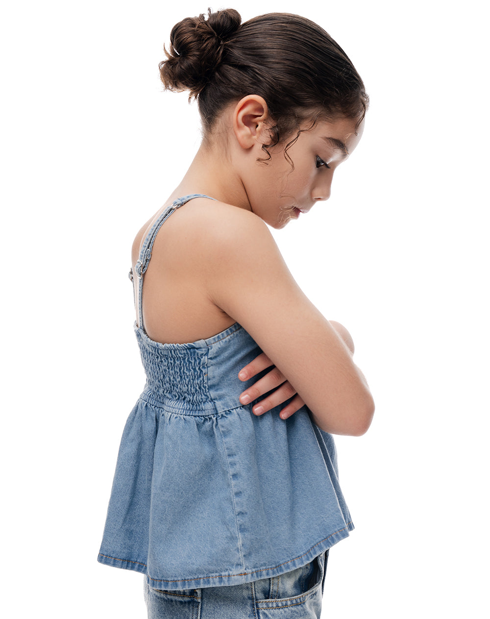 Camisa regular fit índigo medio