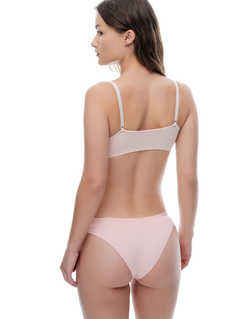 Top soporte medio palo rosa mujer