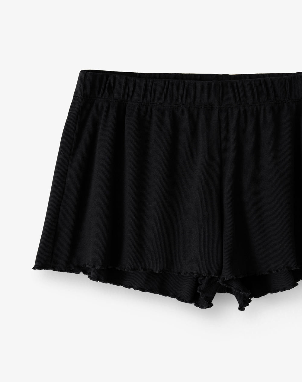 Pijama relaxed rib negro rayas mujer