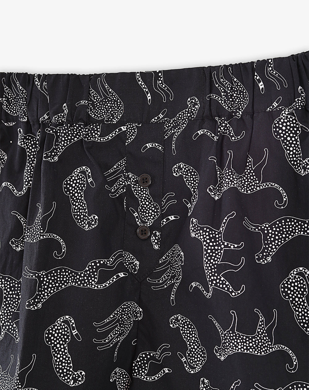 Short pantaloneta negro estampado mujer