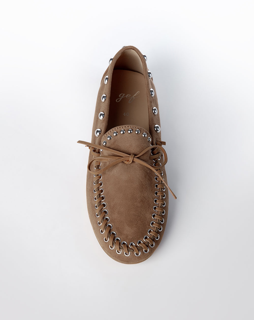 Mocasines tipo gamuza café mujer