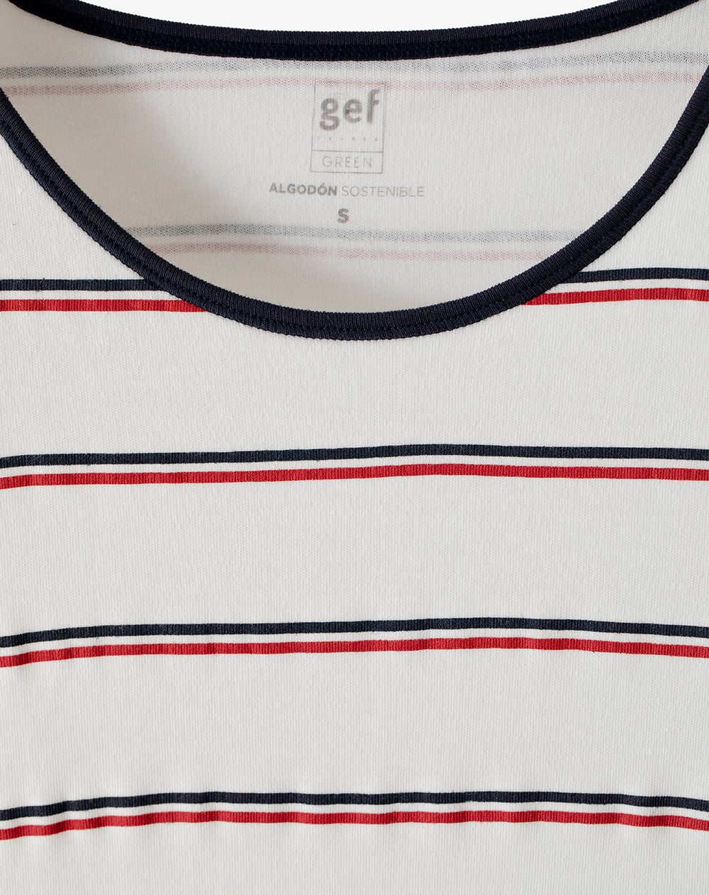 Camiseta slim algodón rayas mujer