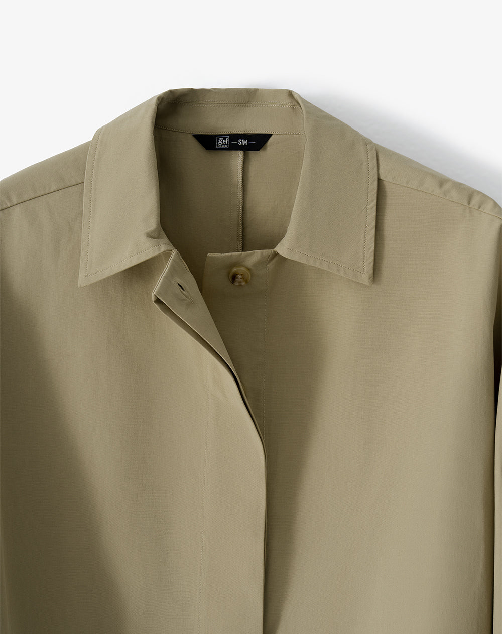 Chaleco tipo capa oversize drill café mujer