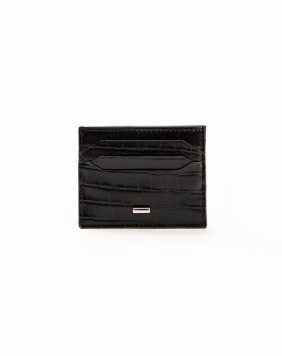 Porta tarjetas negra mujer