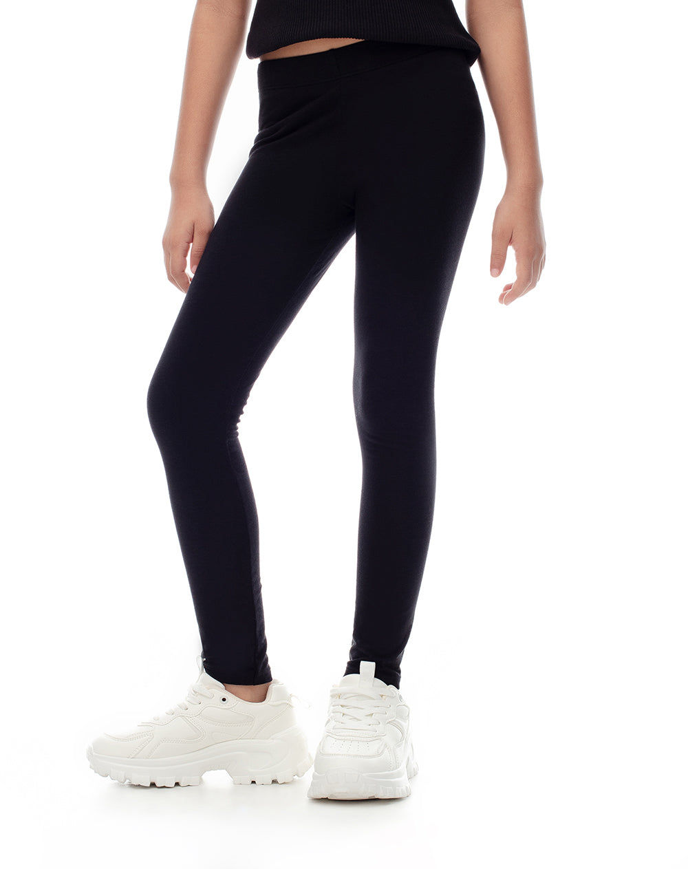 Set x2 Leggings Tiro Medio Negros para Niña