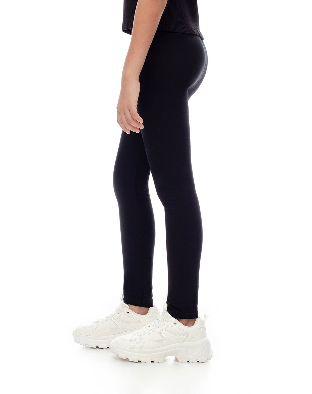 Set x2 Leggings Tiro Medio Negros para Niña