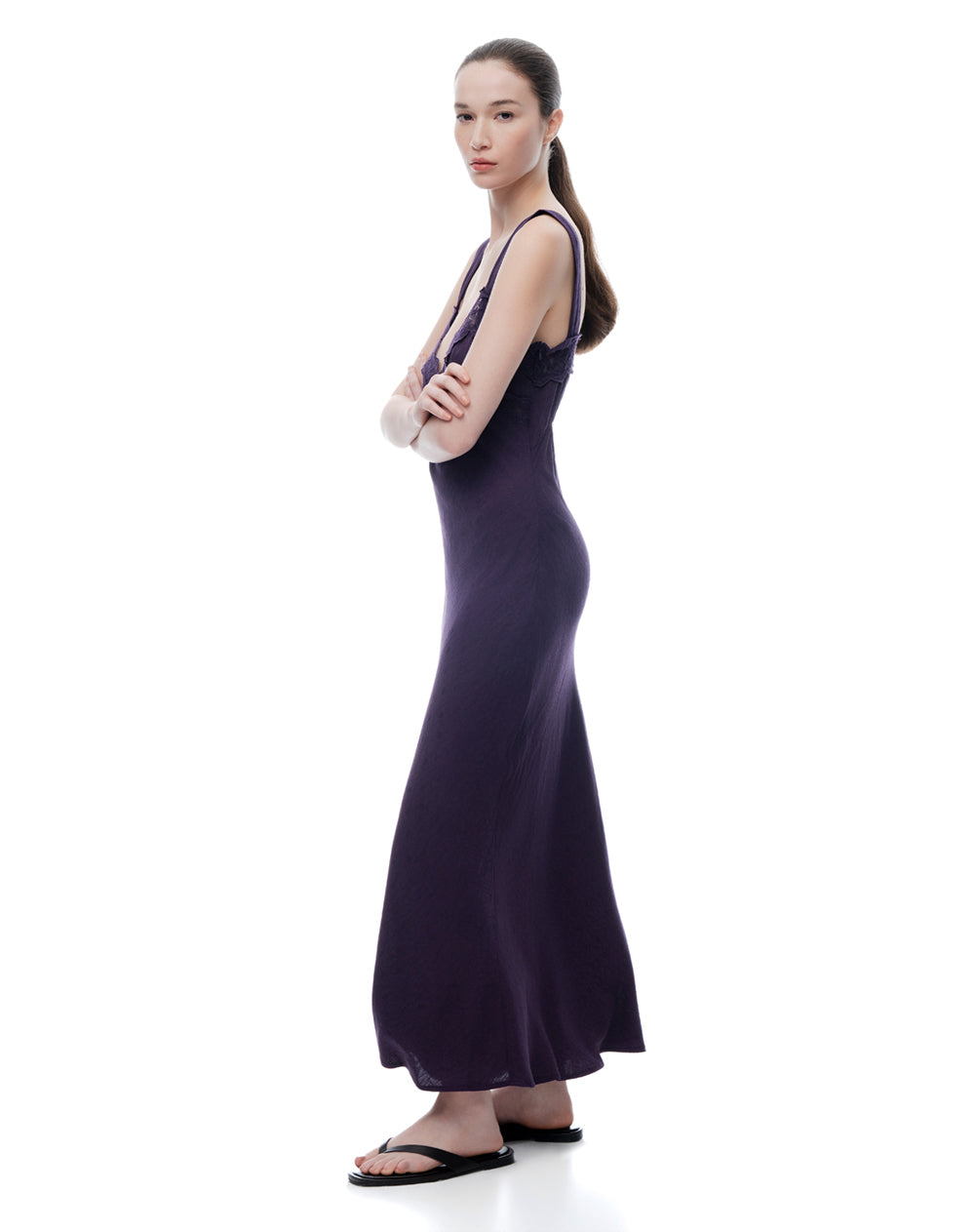 Vestido largo morado