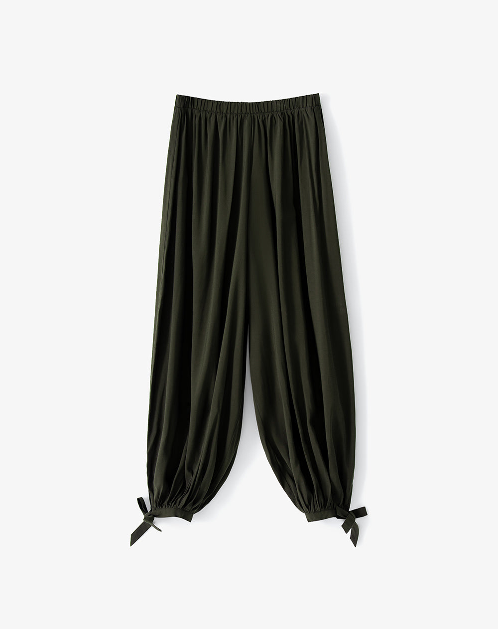 Pantalón loose fit tiro medio verde