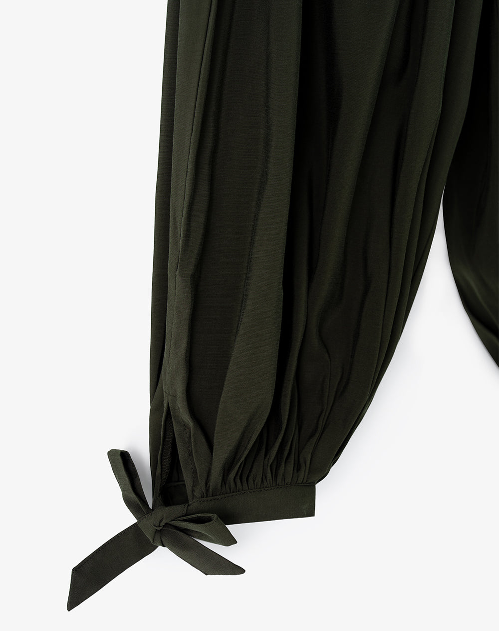 Pantalón loose fit tiro medio verde