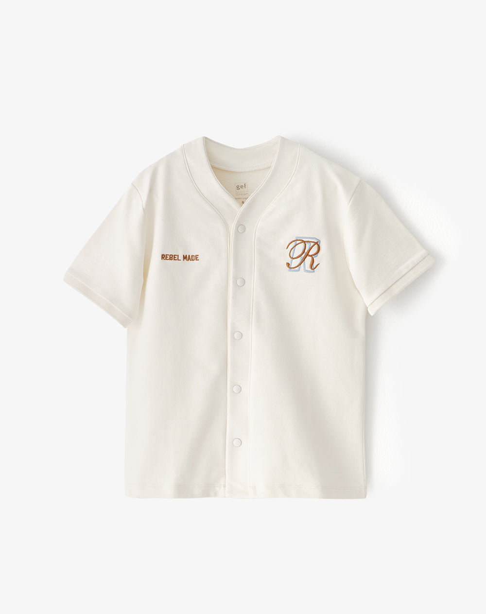 Camisa regular fit manga corta vainilla