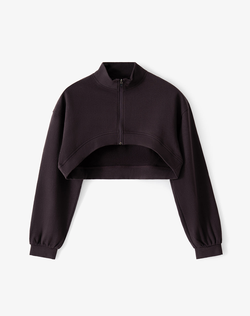 Buzo cropped vinotinto mujer