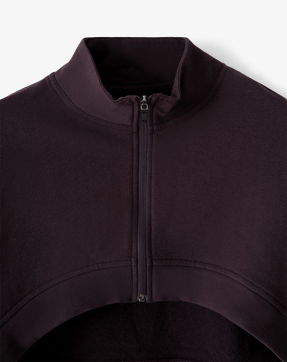 Buzo cropped vinotinto mujer