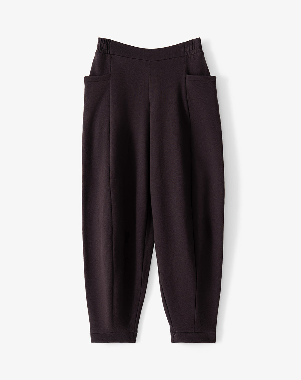 Pantalón relaxed tiro alto vinotinto mujer