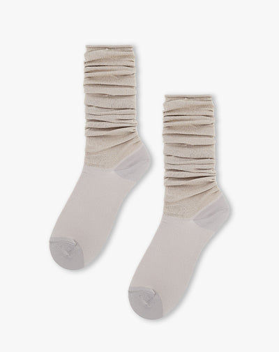 Medias mujer extra largas brillos gris