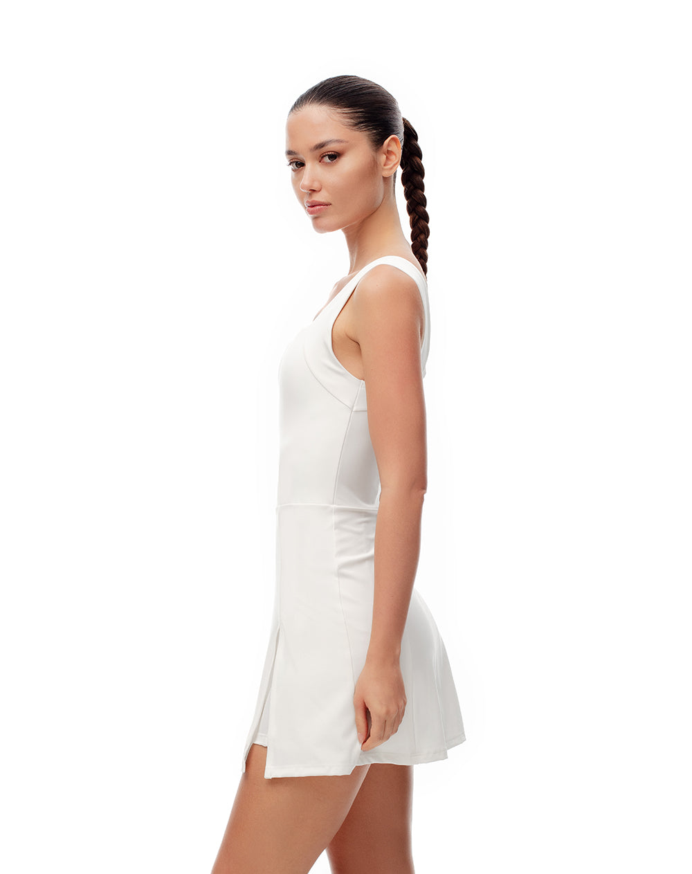 Vestido corto crudo
