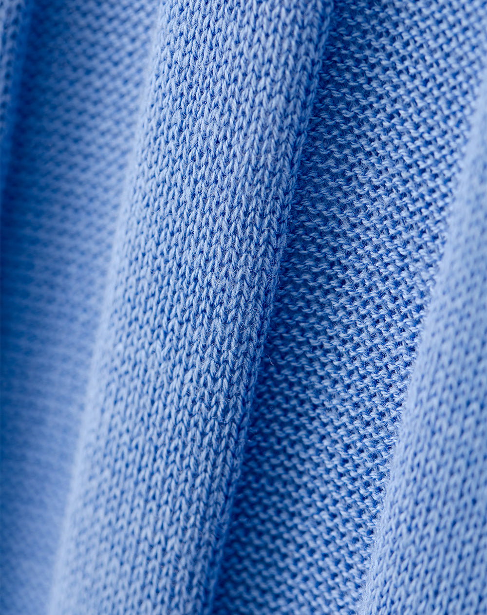 Vestido largo tejido acanalado azul mujer
