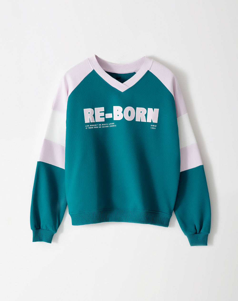 Buzo relaxed fit verde bloques