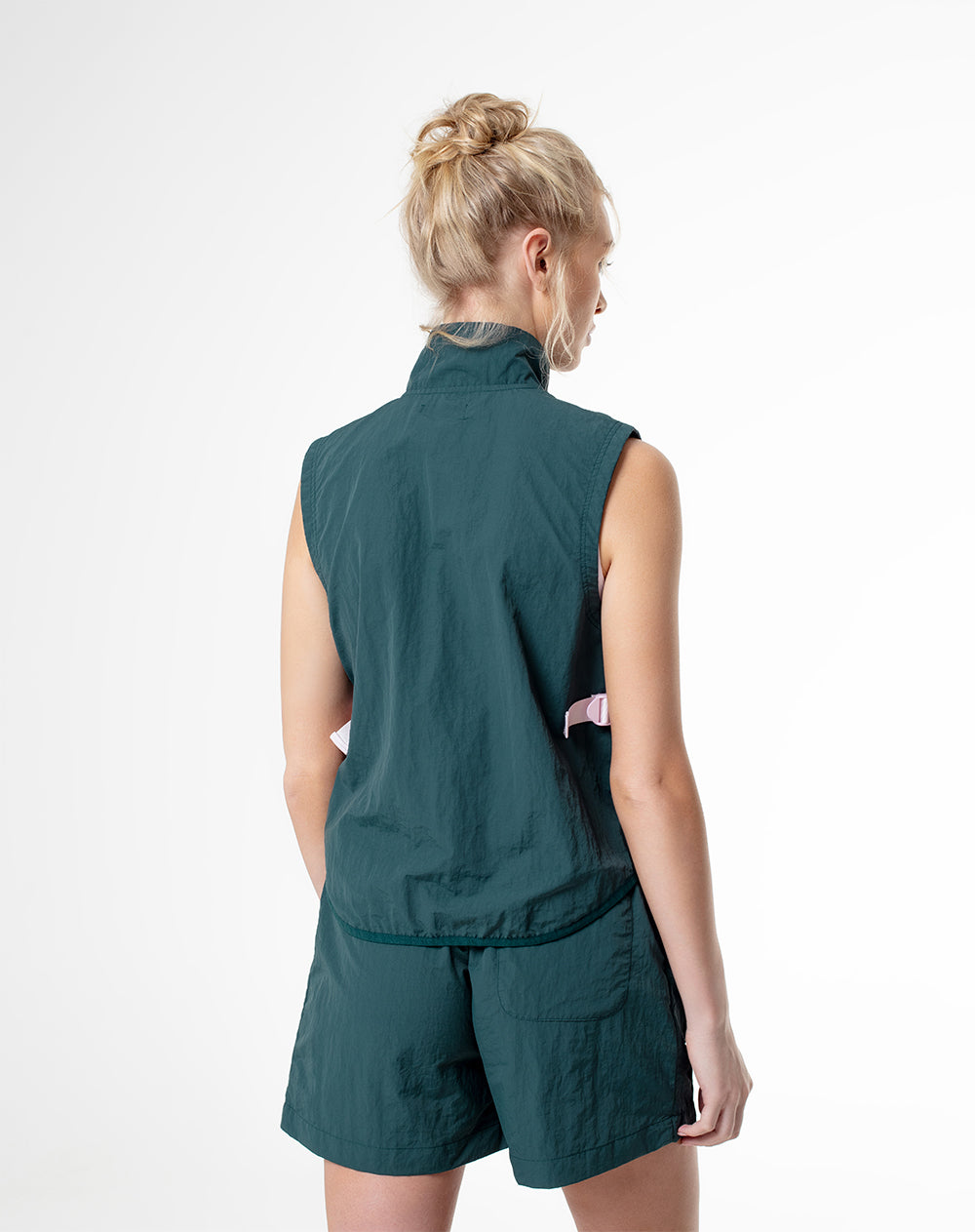 Chaleco regular fit sin capucha verde