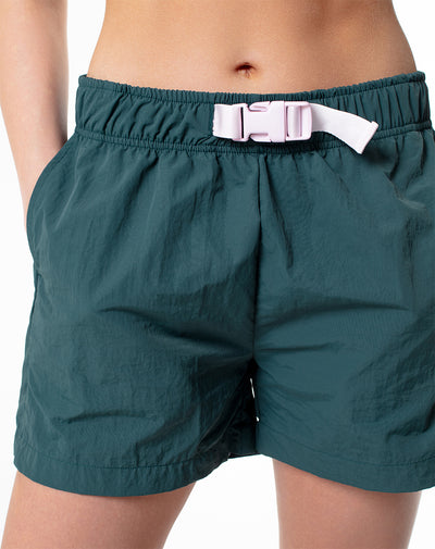 Short deportivo secado rápido verde mujer