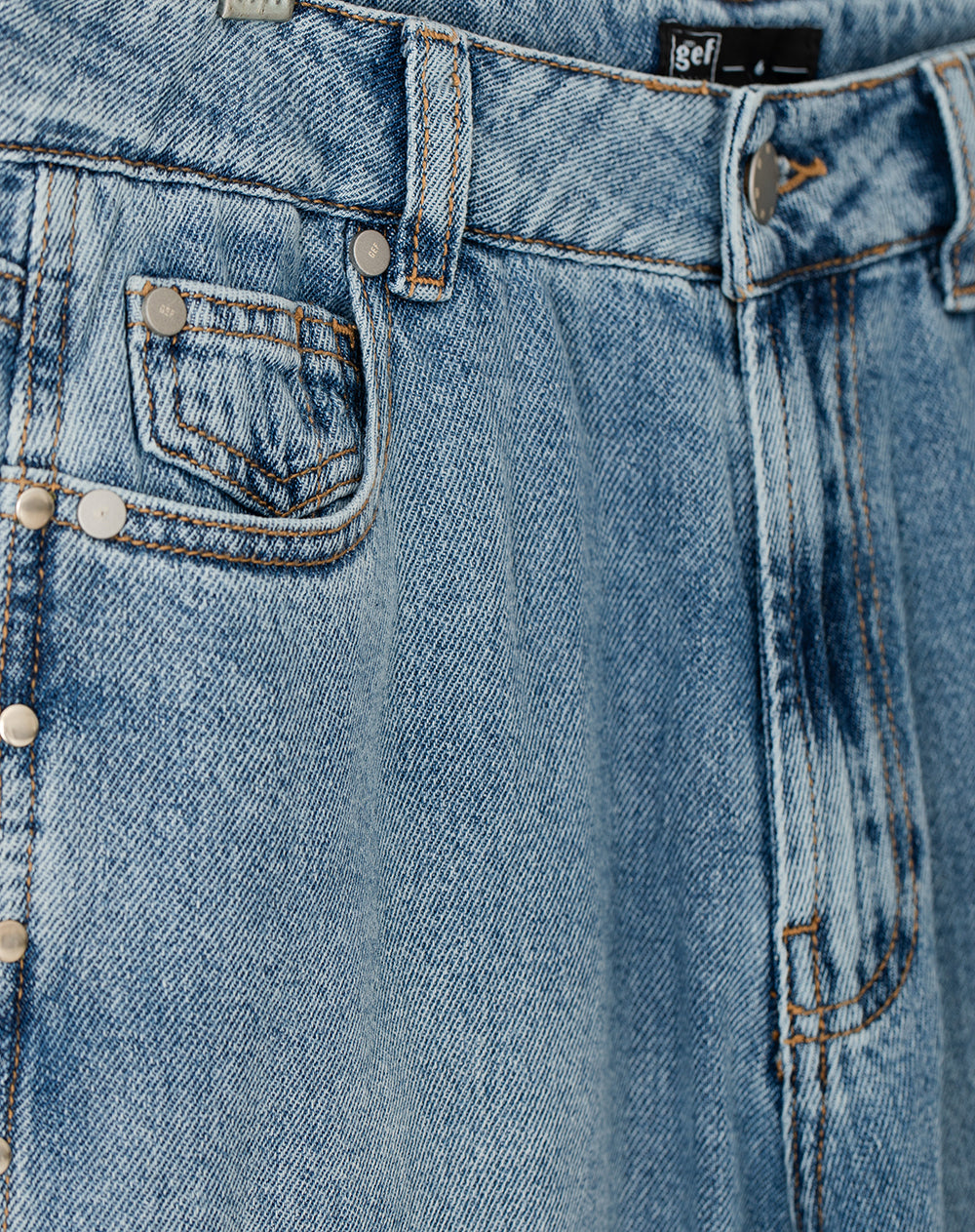 Jean straight tiro medio índigo medio mujer