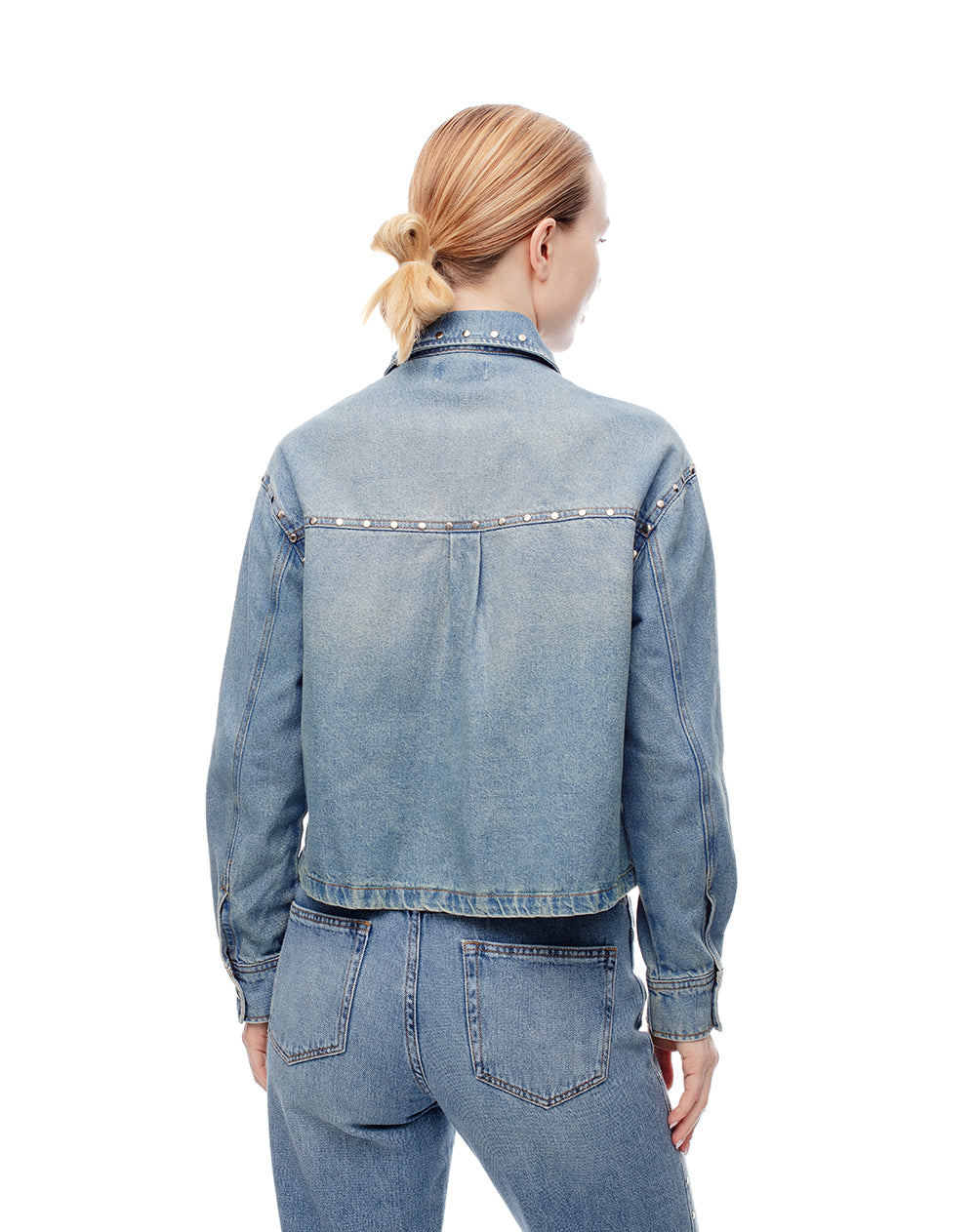 Jean flare fit tiro medio indigo