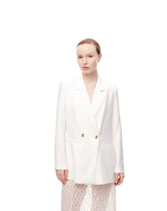 Chaqueta oversized fit sin capucha habana