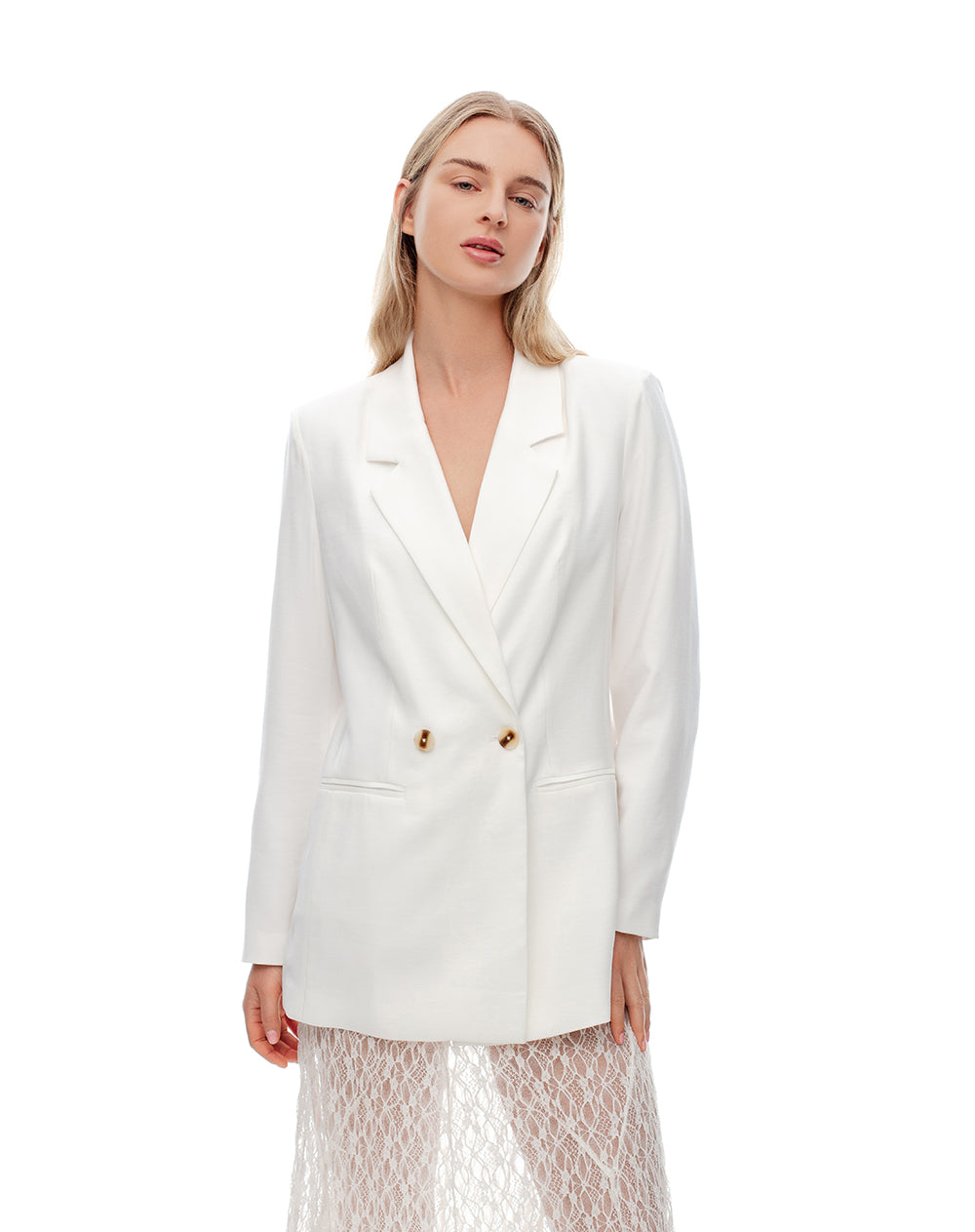 Chaqueta oversized fit sin capucha habana