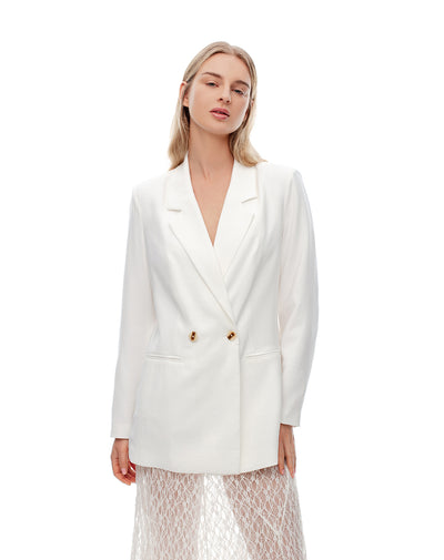 Chaqueta oversized fit sin capucha habana