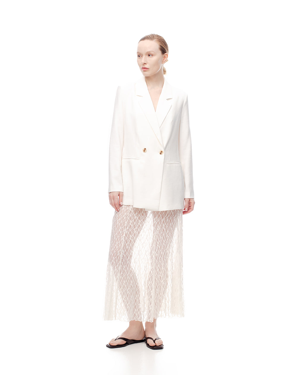 Blazer oversize habano mujer