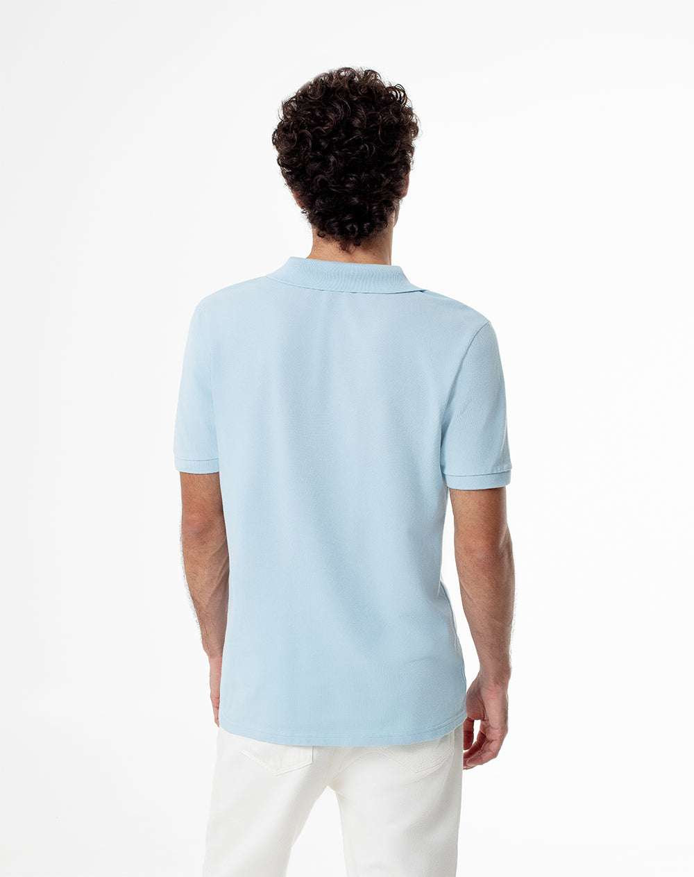 Polo slim fit azul