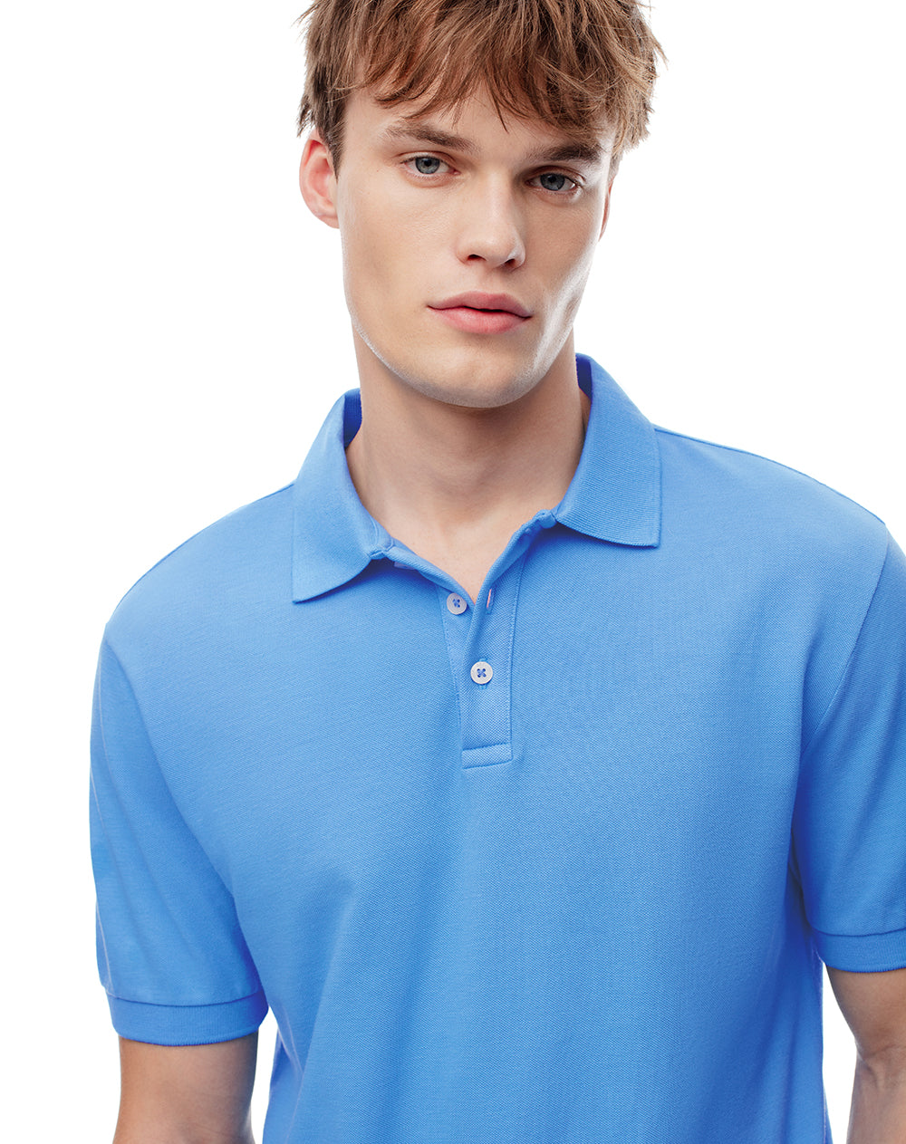 Polo slim fit azul