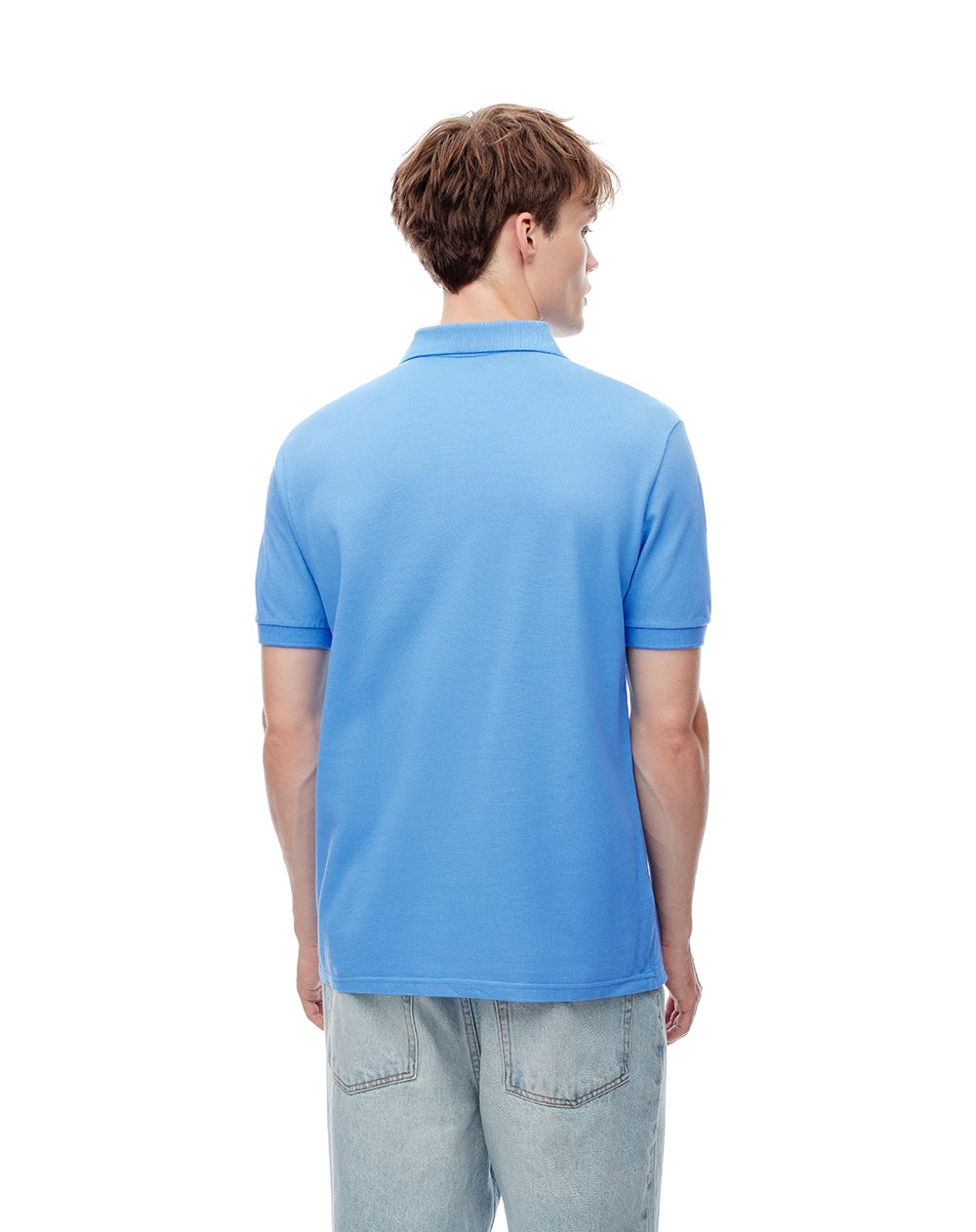 Polo slim fit azul