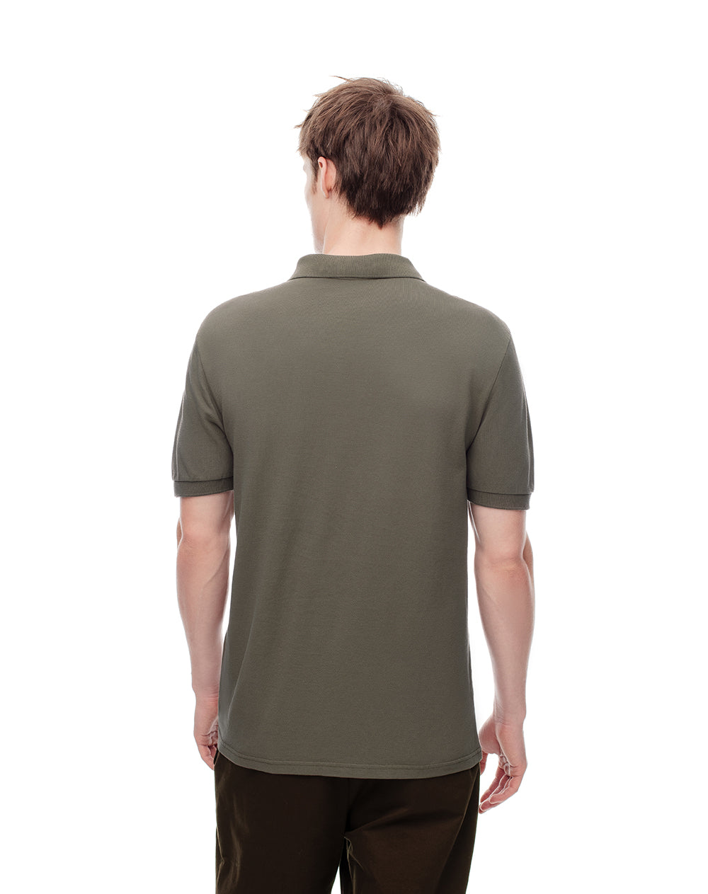 Polo regular algodón verde hombre