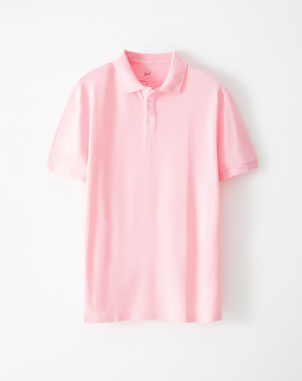 Polo slim algodón rosada hombre