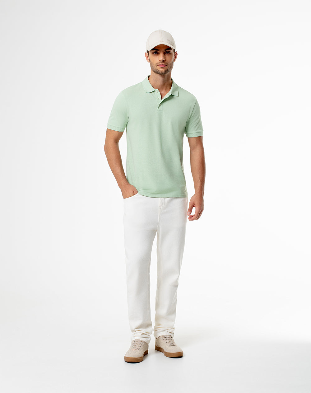 Polo slim fit verde