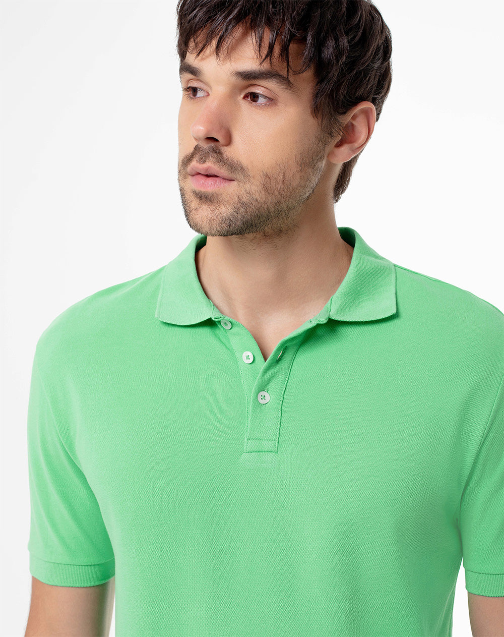Polo slim fit verde