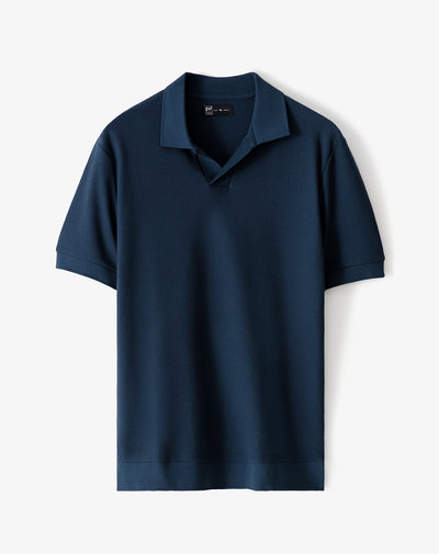 Polo regular algodón azul hombre