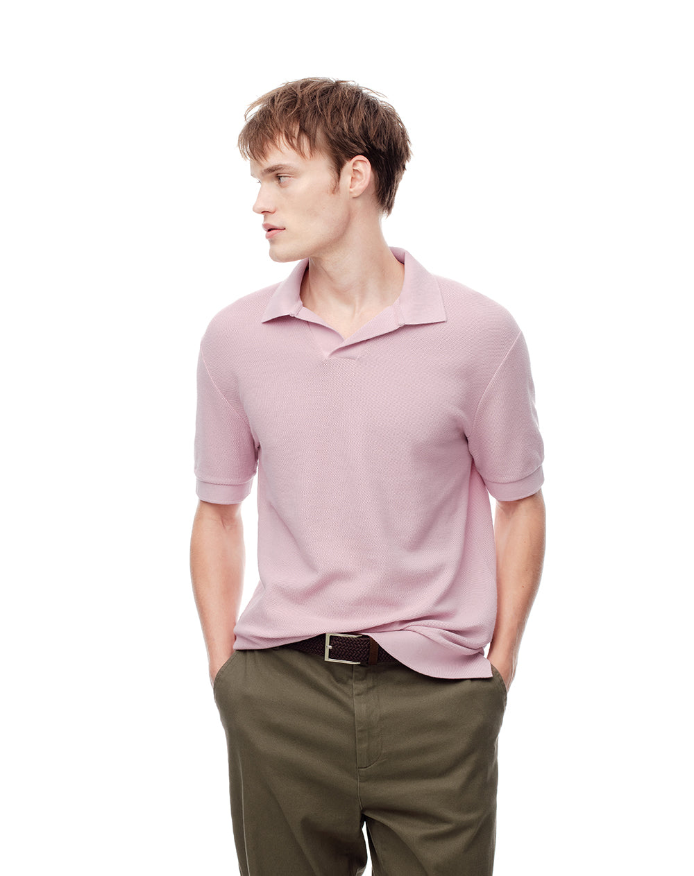 Polo regular fit palo de rosa