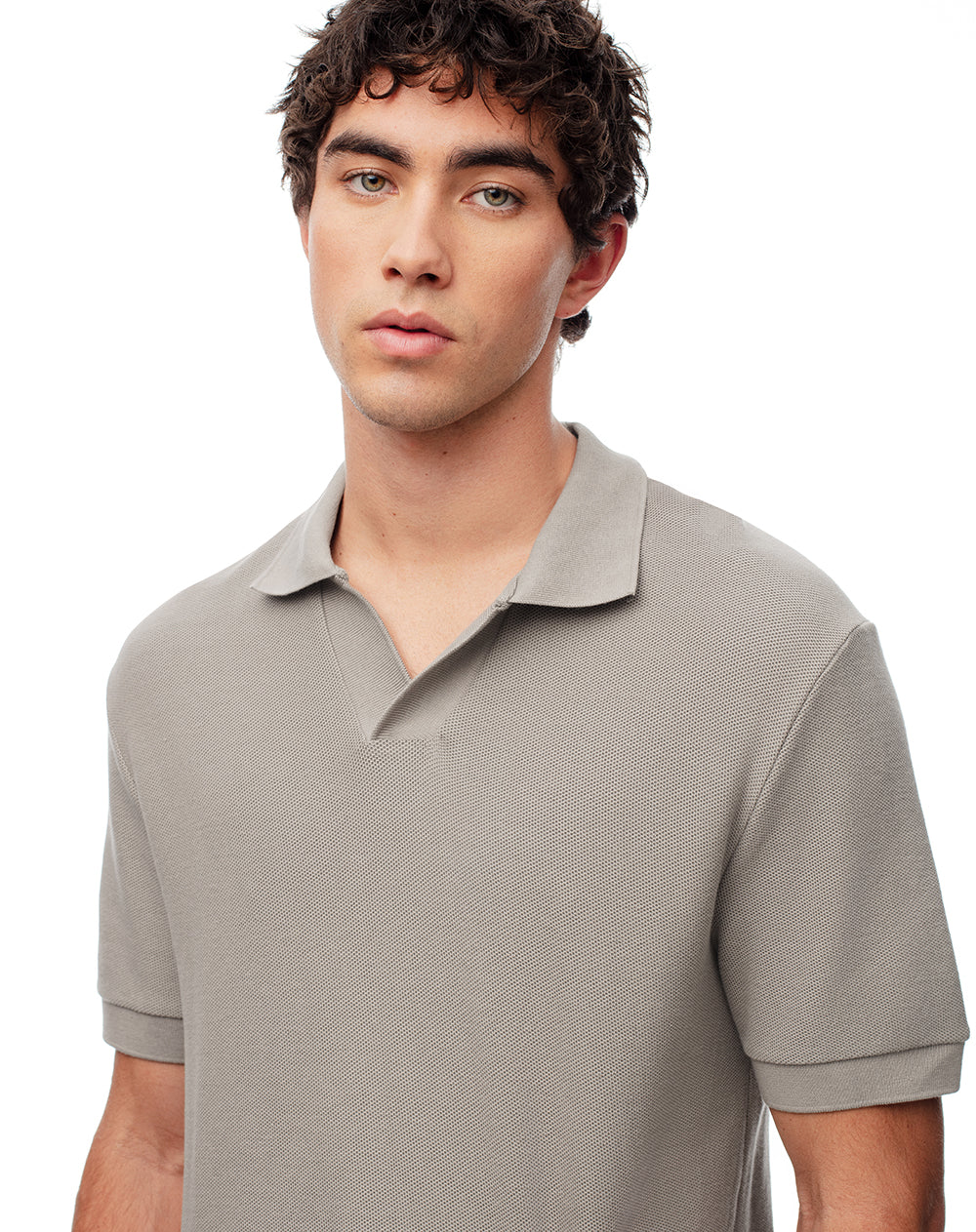 Polo regular algodón taupe hombre