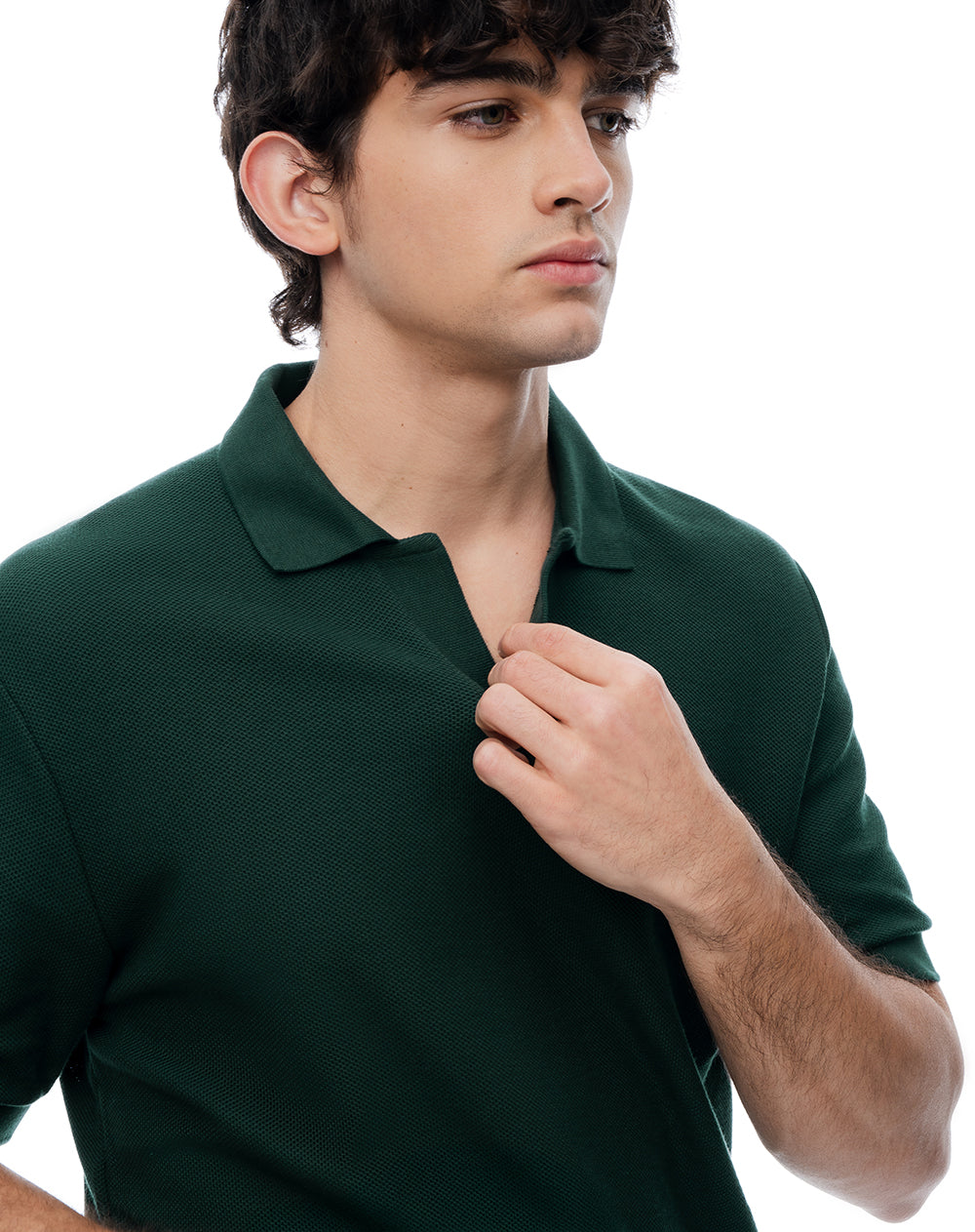 Polo regular verde hombre