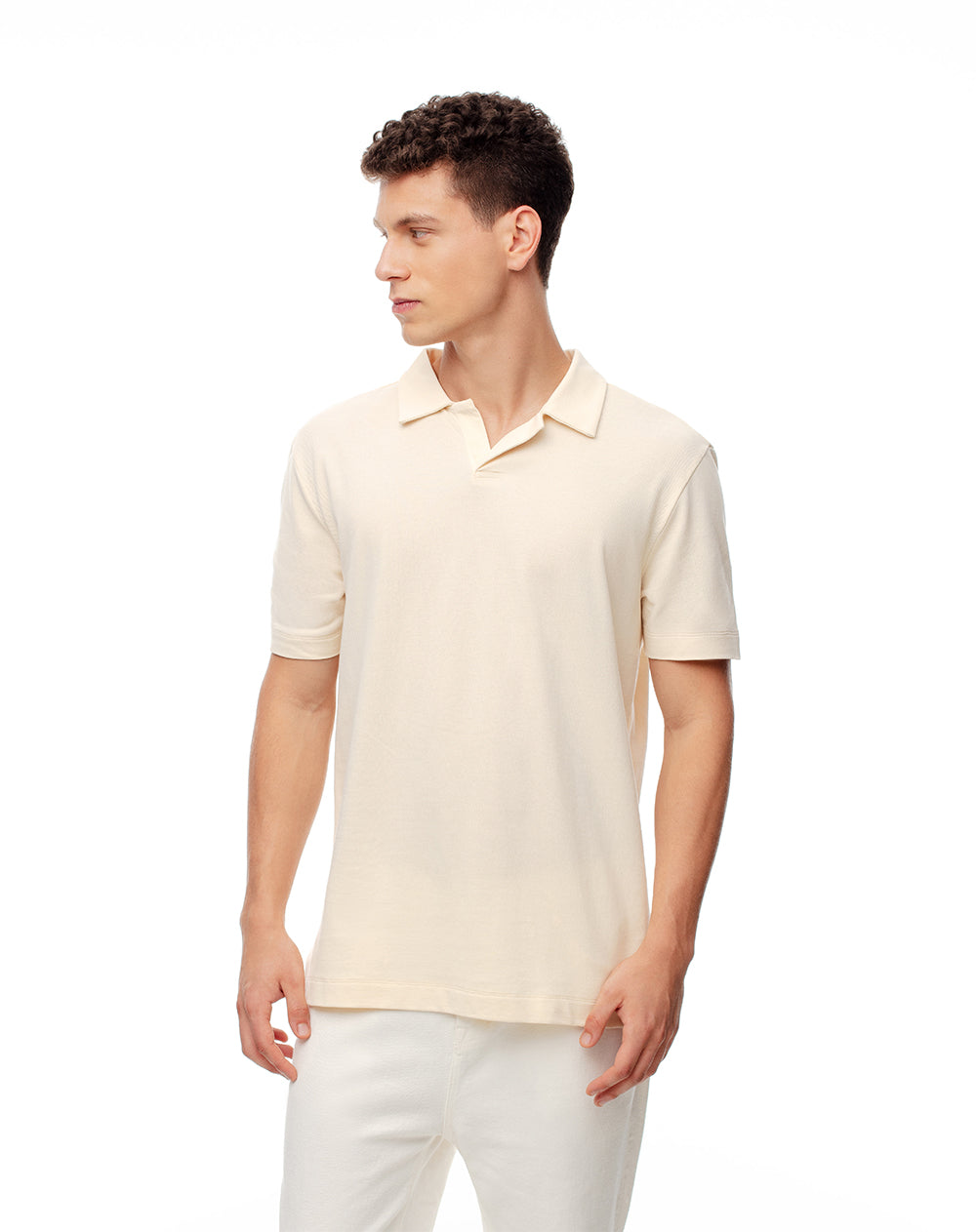 Polo regular fit crema