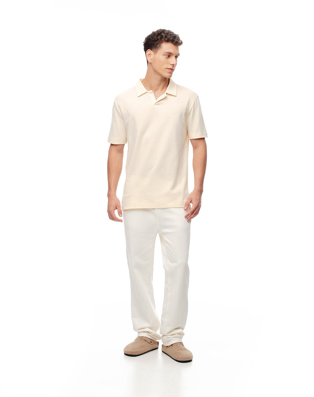 Polo regular fit crema