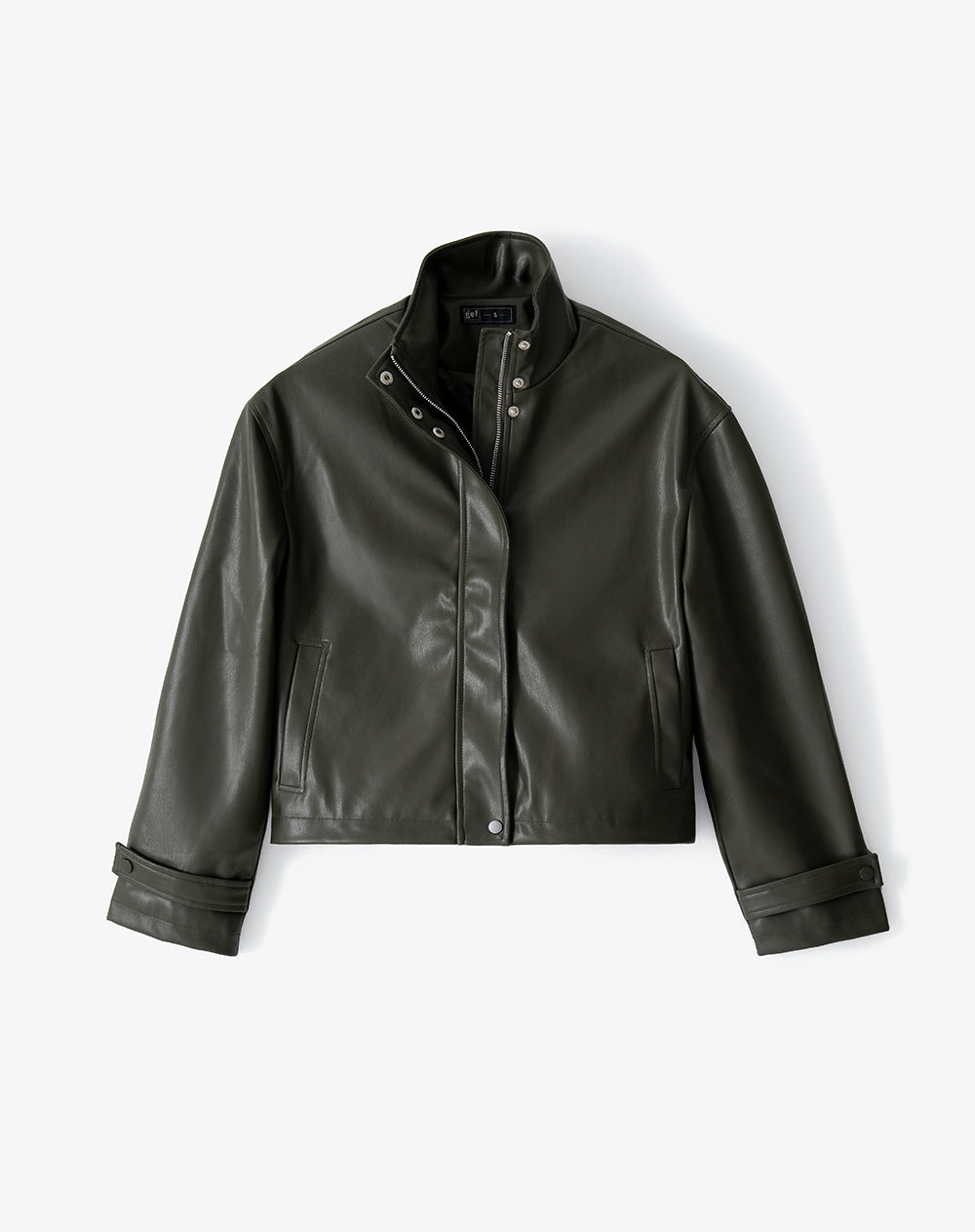 Chaqueta regular fit sin capucha verde