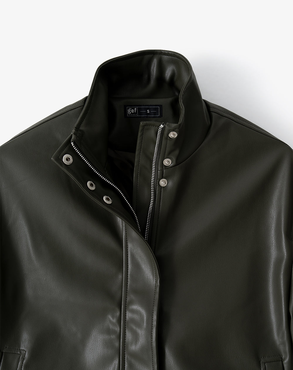 Chaqueta regular fit sin capucha verde