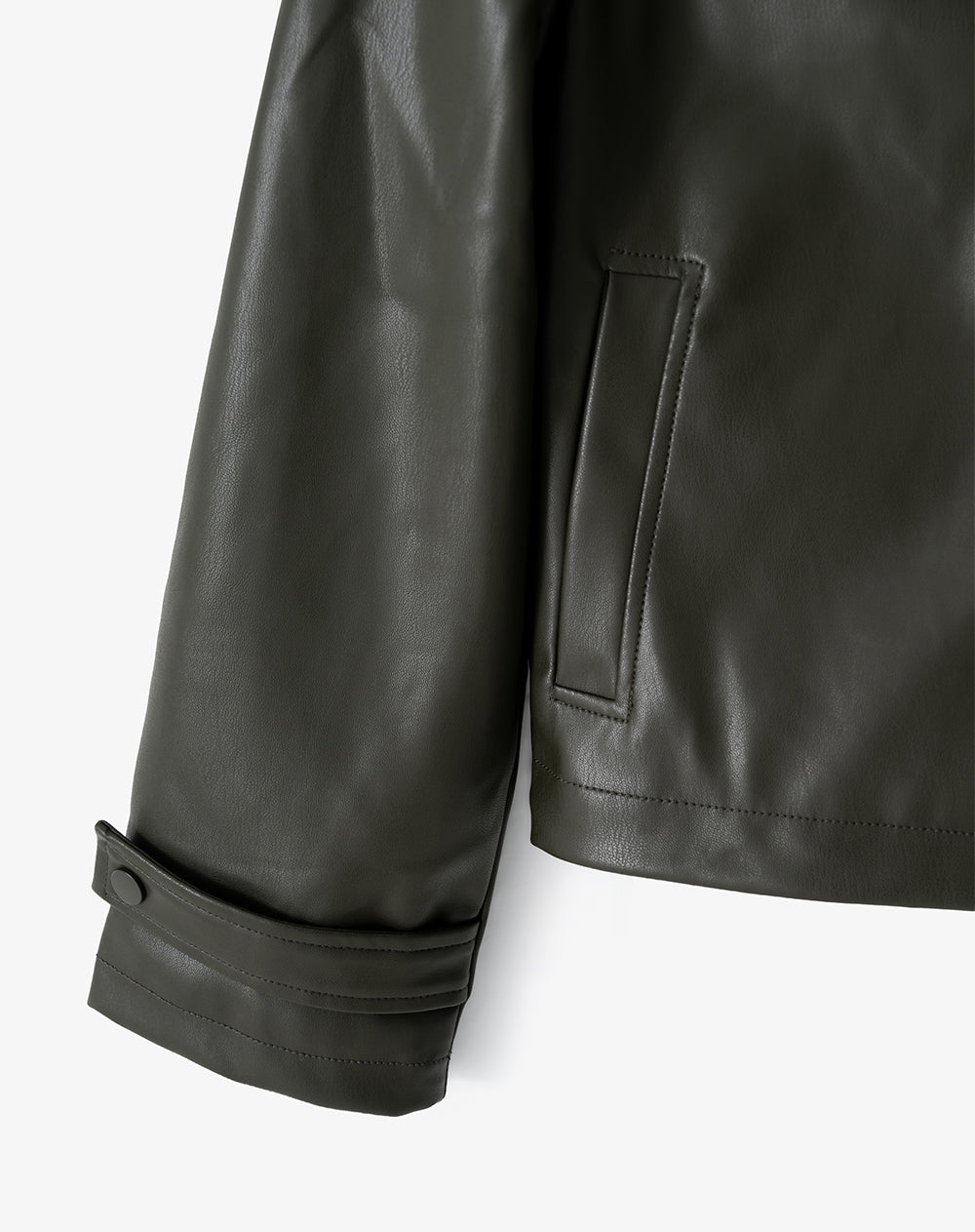 Chaqueta regular fit sin capucha verde