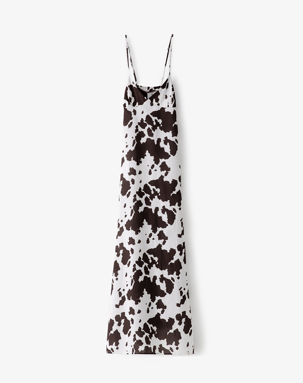 Vestido largo crudo estampado