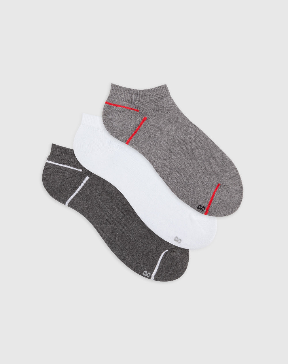 Medias para hombre tobilleras cortas pack x3unds surtidas