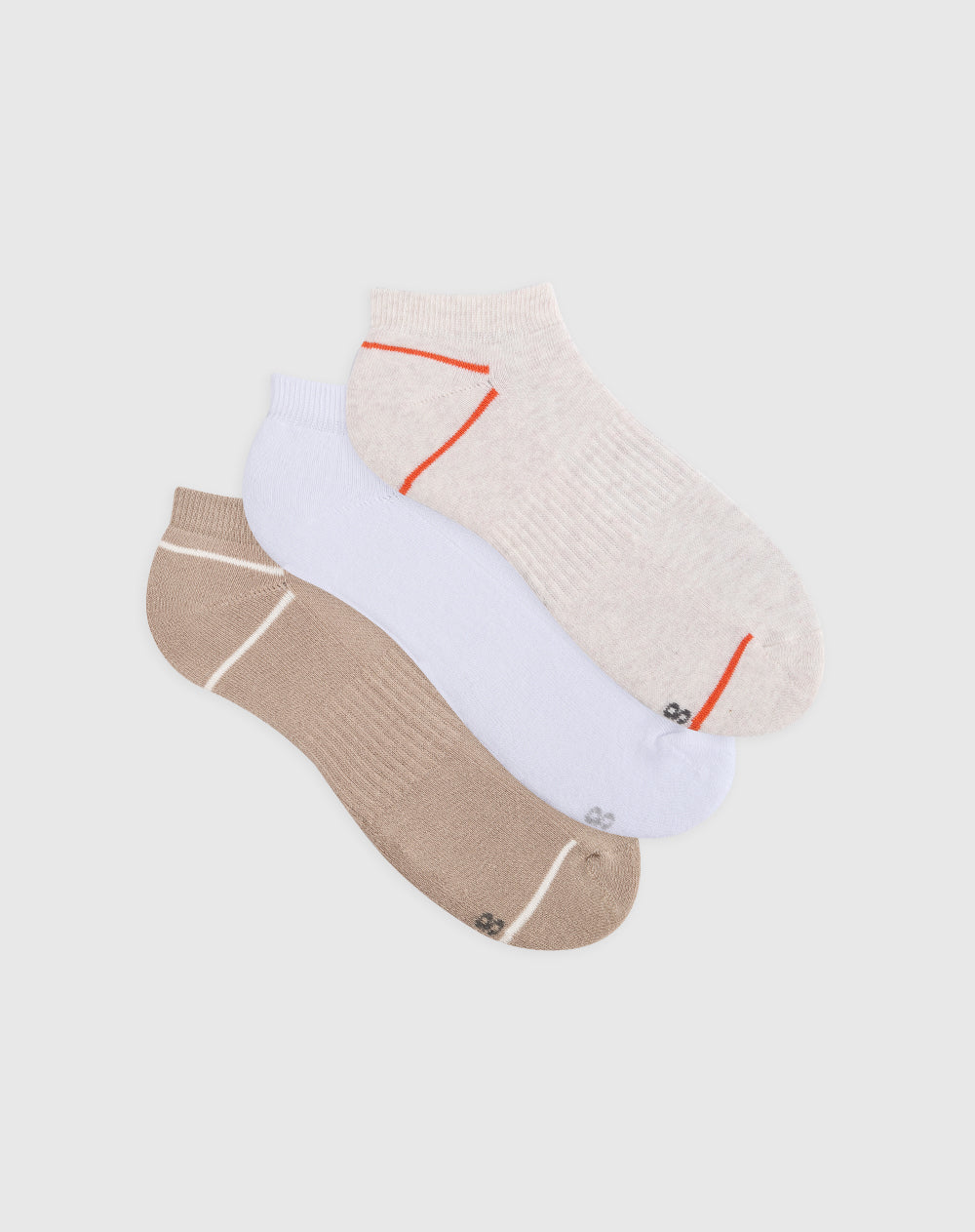 Medias para hombre tobilleras cortas algodón pack x3unds surtidas